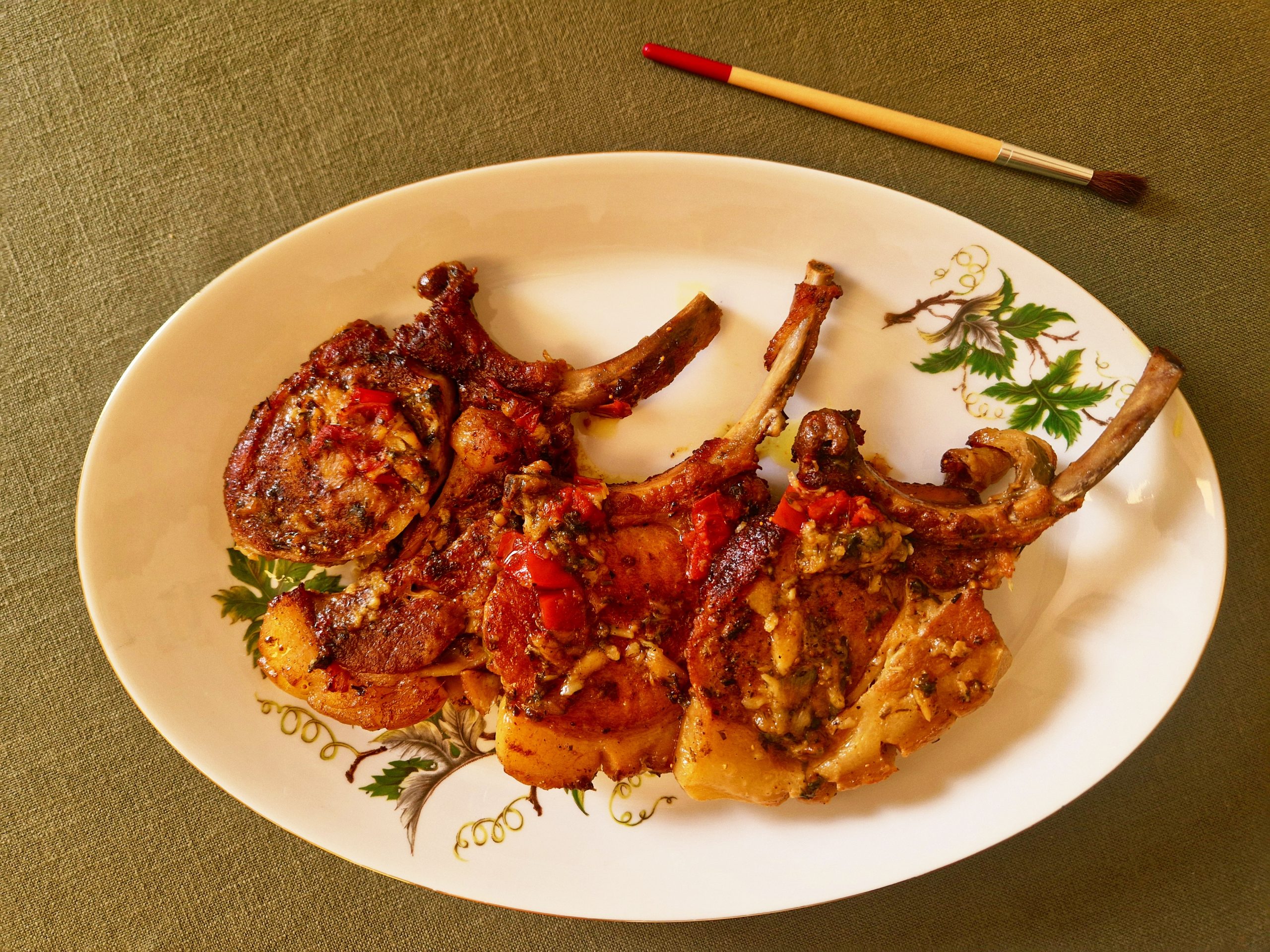 Carré de porc ibérique à la figue.